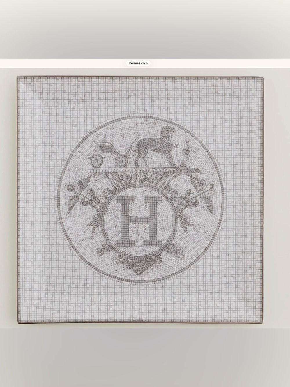 HERMES MOSAIQUE au 24 PLATINUM SQUARE PLATE n5
